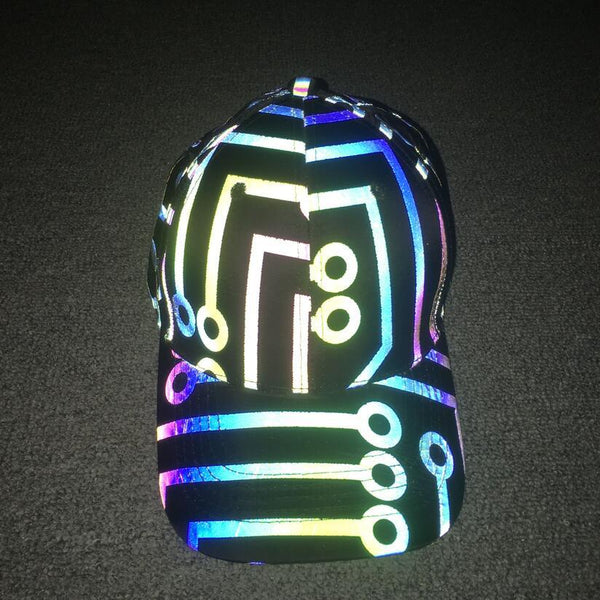 Gorra de Béisbol Reflectante con Patrón Nido de Pájaro - Estilo Hip Hop Urbano