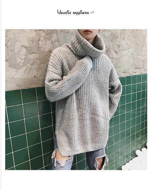 Suéter Cuello Alto Otoño Invierno Hombre Estilo Coreano - Image 10