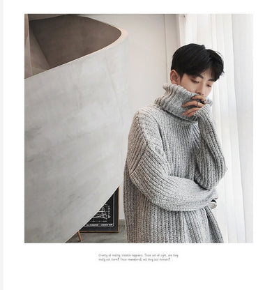 Suéter Cuello Alto Otoño Invierno Hombre Estilo Coreano - Image 11