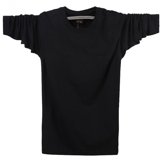 Playera Deportiva Holgada para Hombre - Cuello Redondo Manga Larga Talla Grande