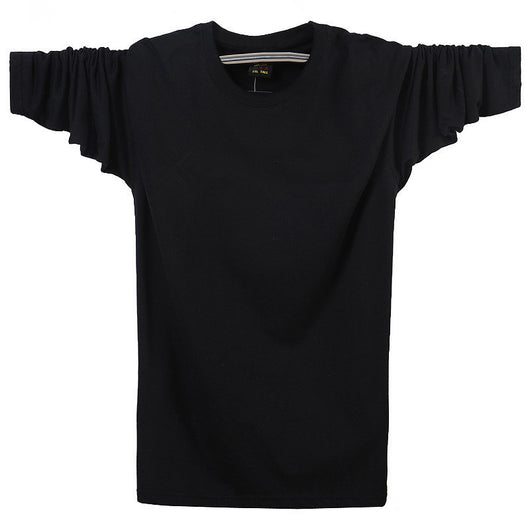 Playera Deportiva Holgada para Hombre - Cuello Redondo Manga Larga Talla Grande