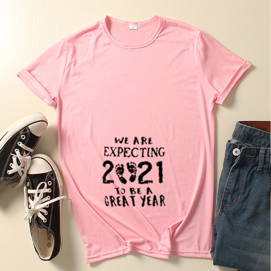 Playera de Maternidad con Estampado Infantil de Manga Corta - Image 7