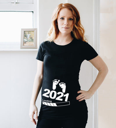 Playera de Maternidad con Estampado Infantil de Manga Corta - Image 3