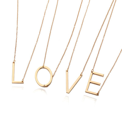 Collar de Letra Minimalista Europeo y Americano - Image 34