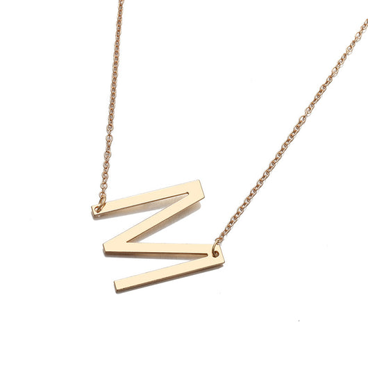 Collar de Letra Minimalista Europeo y Americano - Image 9