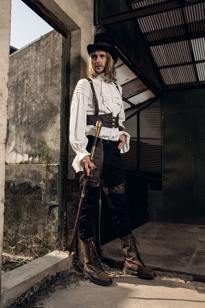 Chaleco de Cuero Industrial Steampunk Gótico Unisex con Correa Ajustable - Image 5