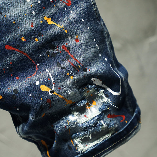 Shorts Vaqueros Personalizados con Pintura Artesanal Premium