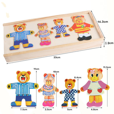 Puzzle Educativo de Madera con Cierre y Coordinación Motriz para Niños - Image 10