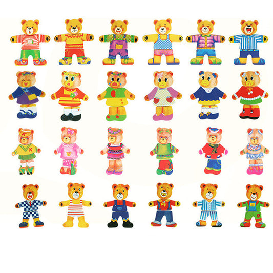 Puzzle Educativo de Madera con Cierre y Coordinación Motriz para Niños - Image 2