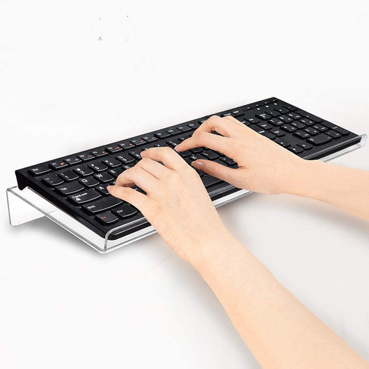 Soporte Ergonómico Ajustable para Teclado en Acrílico Transparente