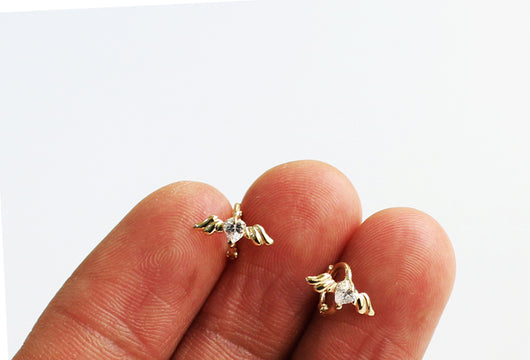 Aros Colgantes Alas de Ángel en Oro Puro - Pendientes Elegantes para Mujer - Image 8