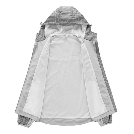 Chamarra Deportiva Rayada con Capucha para Hombre - Image 3