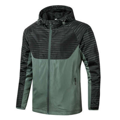 Chamarra Deportiva Rayada con Capucha para Hombre - Image 2