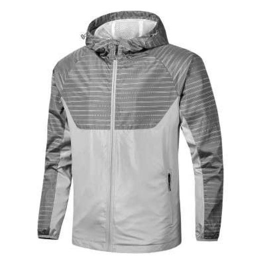 Chamarra Deportiva Rayada con Capucha para Hombre