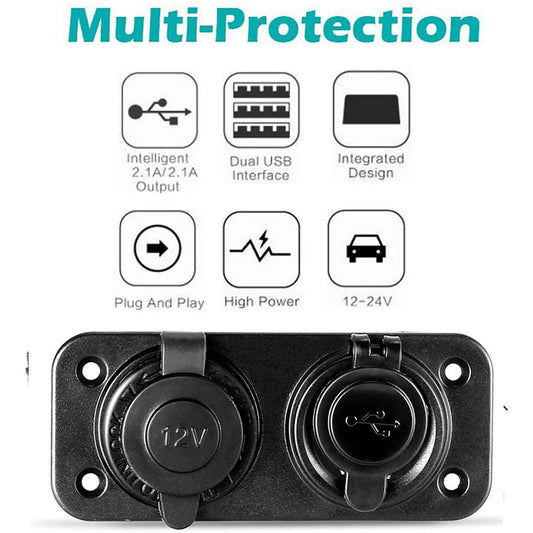 Divisor Dual USB para Encendedor de Auto 12V