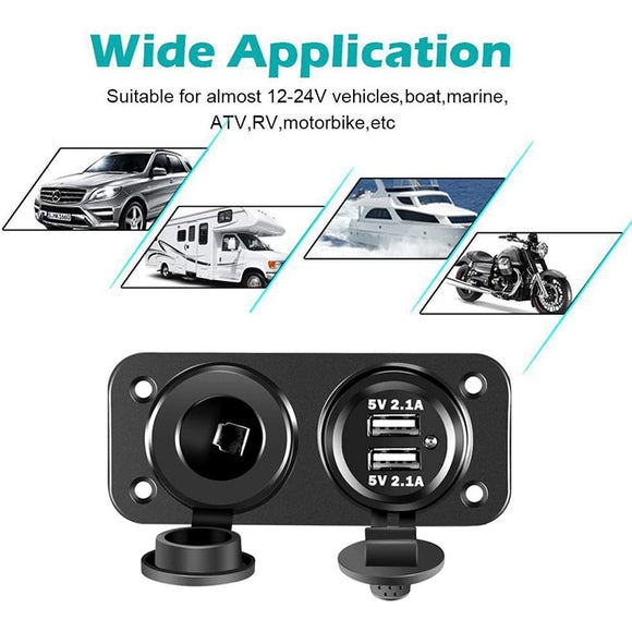 Divisor Dual USB para Encendedor de Auto 12V