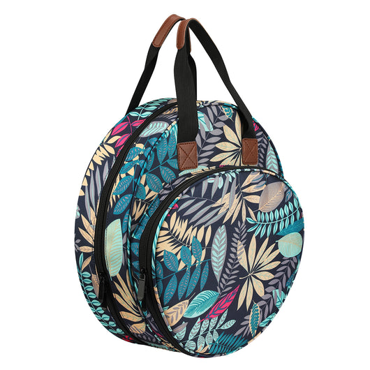 Bolsa Redonda para Bordado con Hojas de Arce - Organizador de Hilos y Accesorios de Costura - Image 5