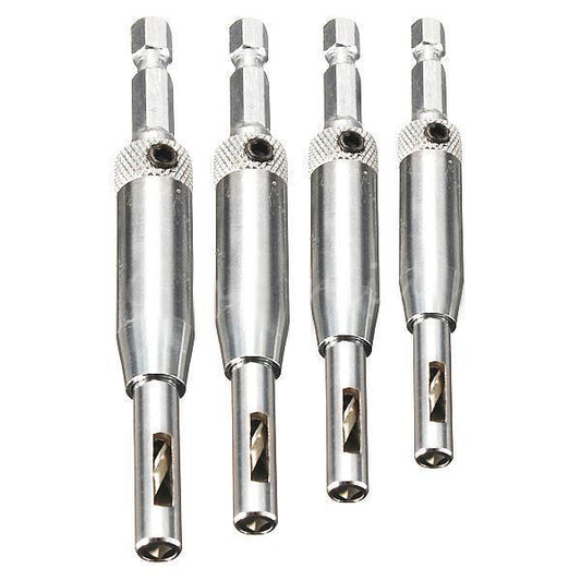 Set de 4 Brocas Autocentrantes para Bisagras de Puertas y Muebles