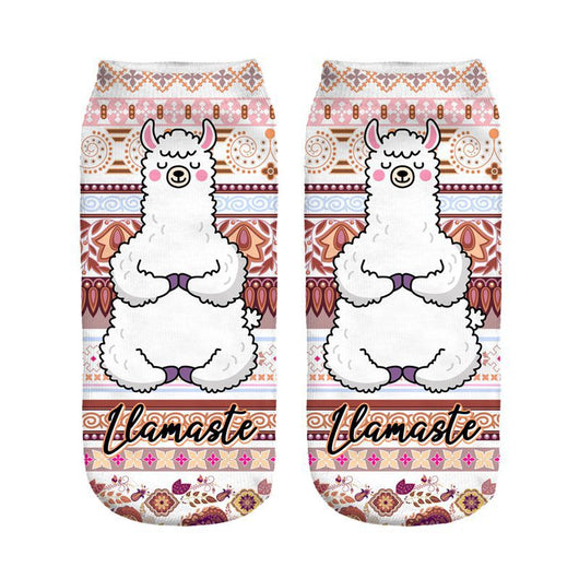 Calcetines Estampados 3D con Diseño de Alpaca para Mujer - Image 28