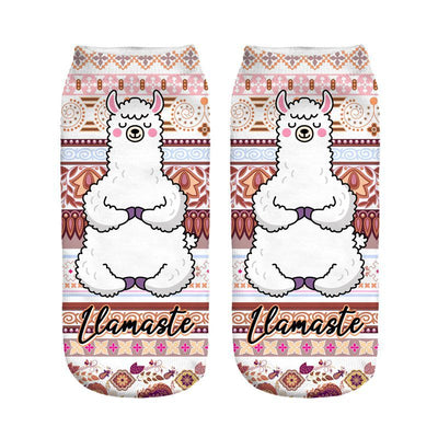 Calcetines Estampados 3D con Diseño de Alpaca para Mujer - Image 16