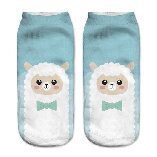 Calcetines Estampados 3D con Diseño de Alpaca para Mujer - Image 15