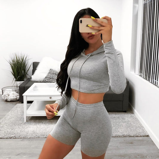 Conjunto Deportivo con Capucha y Cordón para Correr y Fitness - Image 2