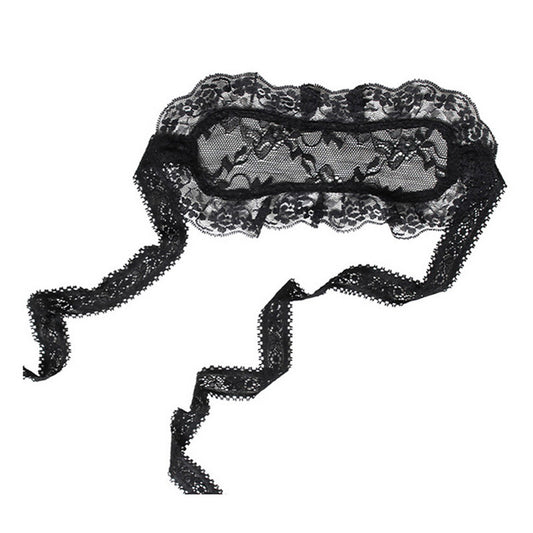 Antifaz de Encaje Seductor con Velo Transparente