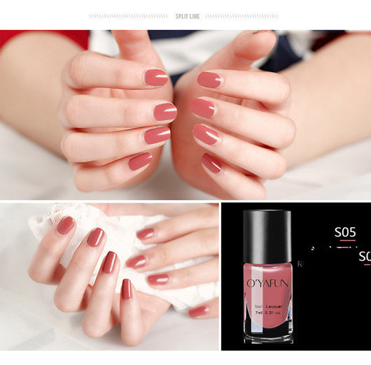 Esmalte de Uñas Ouyafei Secado Rápido, Larga Duración y Pelable con Brillos - Image 12