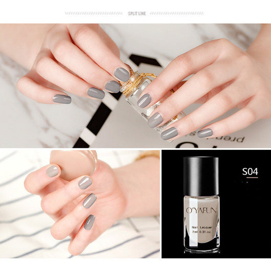 Esmalte de Uñas Ouyafei Secado Rápido, Larga Duración y Pelable con Brillos - Image 4