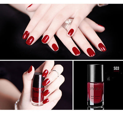 Esmalte de Uñas Ouyafei Secado Rápido, Larga Duración y Pelable con Brillos - Image 3