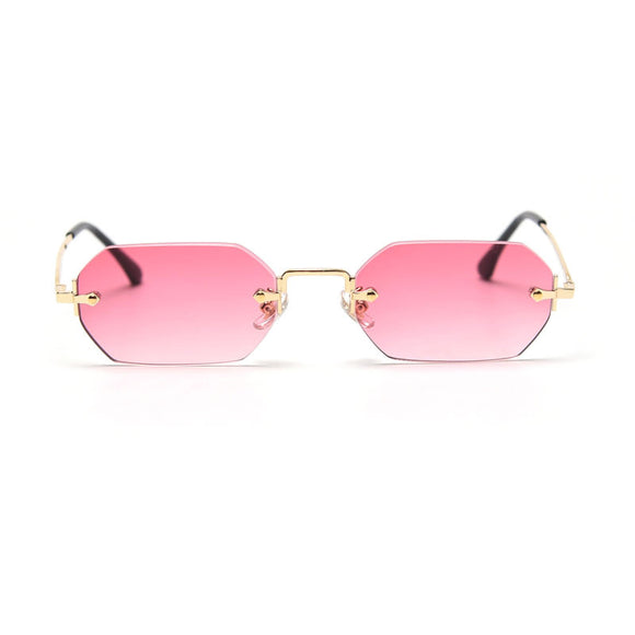 Gafas de Sol Poligonales sin Marco para Mujer