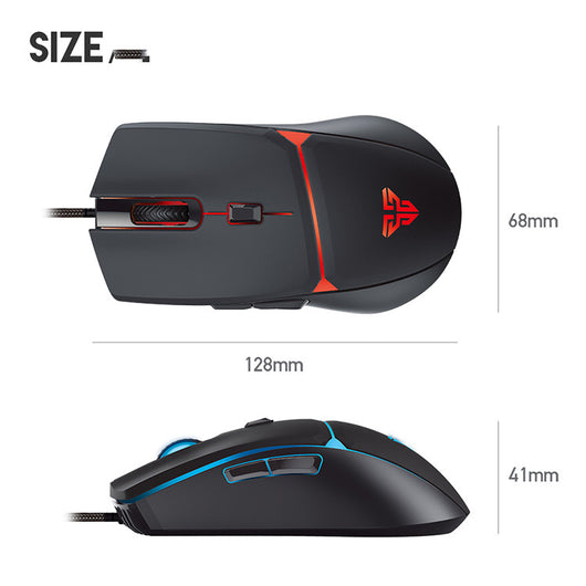 Ratón Gaming Fantech Vx7 con 6 Botones Macro - USB Óptico para Cafés Internet