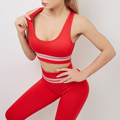 Pantalón Yoga Cintura Alta con Top Deportivo para Estiramiento de Caderas - Image 4