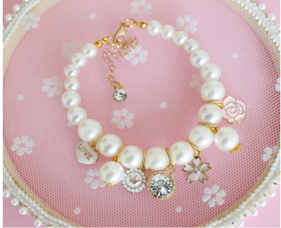 Collar de Perla para Mascotas - Colgante Elegante para Amantes de Perros y Gatos