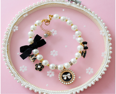 Collar de Perla para Mascotas - Colgante Elegante para Amantes de Perros y Gatos