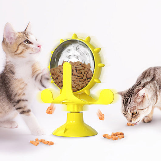 Juguete Interactivo para Gatos con Dispensador de Alimento y Molino Giratorio - Image 8