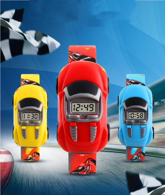Reloj Electrónico Infantil con Diseño de Auto Adorable para Niñas - Image 6