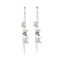 Aretes Vintage Mariposa Metal con Borla y Clip