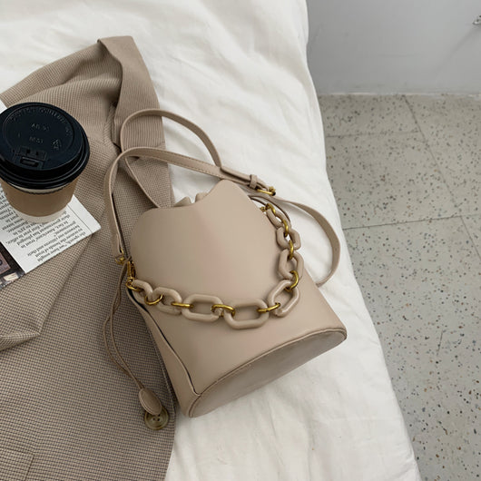 Bolso de Cadena Retro Elegante - Bandolera Bucket Bag Minimalista - Image 11
