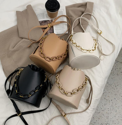Bolso de Cadena Retro Elegante - Bandolera Bucket Bag Minimalista - Image 14