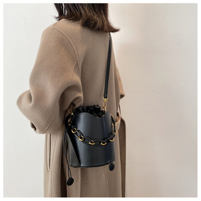 Bolso de Cadena Retro Elegante - Bandolera Bucket Bag Minimalista - Image 5