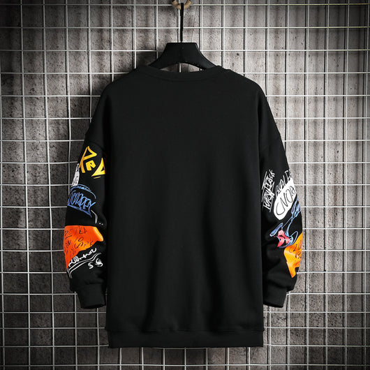 sweatshirt, crewneck sweatshirt, black, white, yellow, streetwear, hip hop, casual - Image 7