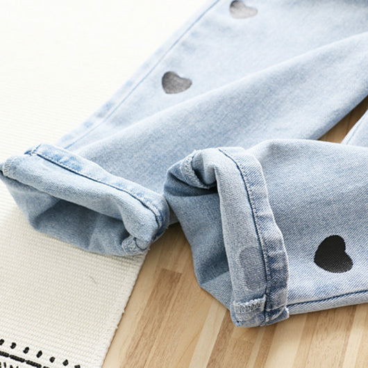 Mono Denim para Niñas con Diseño Love - Image 12