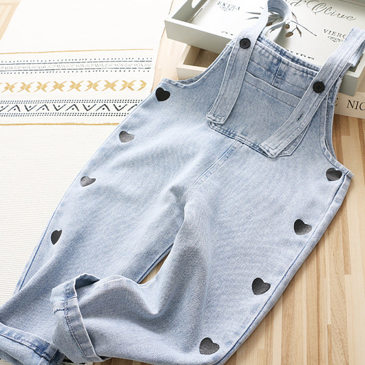 Mono Denim para Niñas con Diseño Love