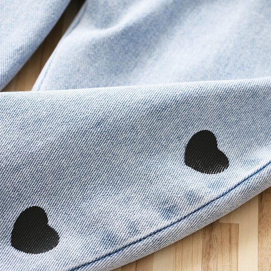 Mono Denim para Niñas con Diseño Love - Image 4