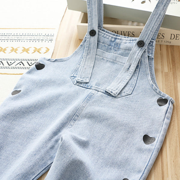 Mono Denim para Niñas con Diseño Love
