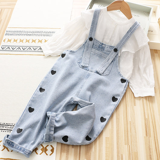 Mono Denim para Niñas con Diseño Love - Image 5