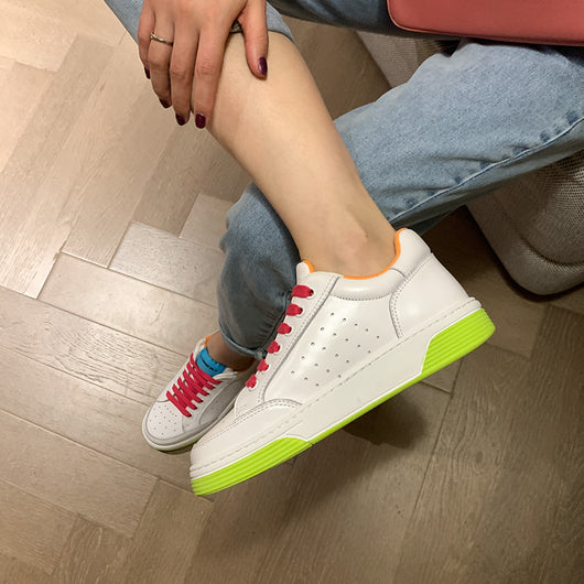 Zapatos Casuales de Cuero con Diseño Colorblock en Terciopelo - Image 6