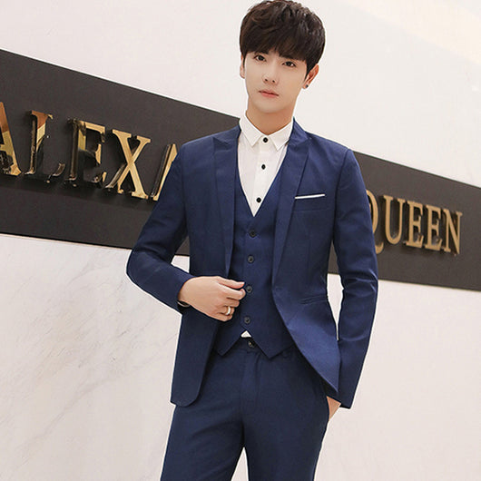 Blazer Casual Ajustado Hombre Estilo Coreano Tendencia Moderna