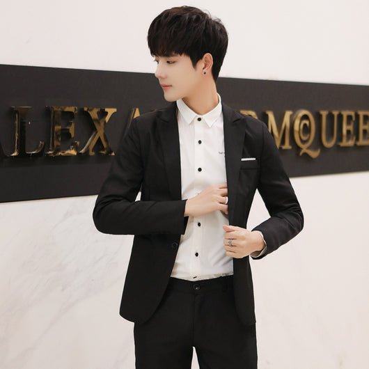 Blazer Casual Ajustado Hombre Estilo Coreano Tendencia Moderna - Image 8